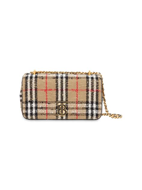 saks Burberry Check bag